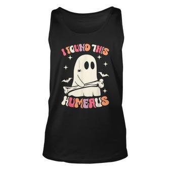 I Found This Humerus Ghost Spooky Season Halloween Tank Top - Seseable
