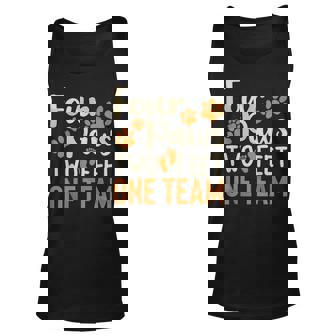 Four Paws Two Feet One Team Dog Trainer Training Tank Top | Mazezy