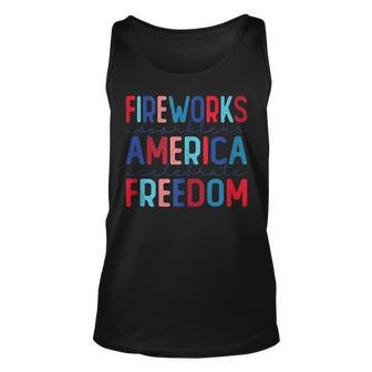 Fourth Of July Fireworks Sparklers America Freedom Celebrate Freedom Tank Top | Mazezy