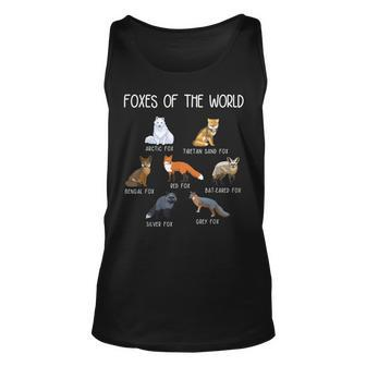 Fox Lover Foxes Of The World Types Of Foxes Fox Tank Top - Seseable