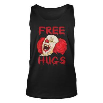 Free Hugs Halloween Evil Killer Scary Clown Horror Scary Clown Tank Top | Mazezy