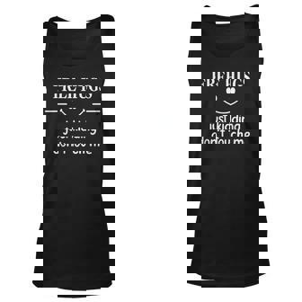 Free Hugs Just Kidding Dont Touch Me Smile Icon Unisex Tank Top - Monsterry