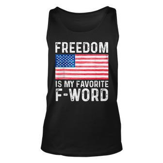 Freedom Favorite F Word America Libertarian Conservative Usa Usa Tank Top | Mazezy UK