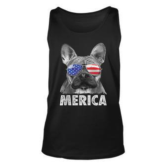 French Bulldog 4Th Of July Merica American Flag Unisex Tank Top - Monsterry AU