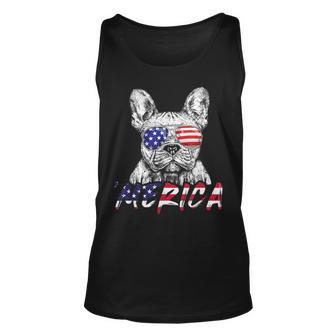 French Bulldog American Usa Flag Merica 4Th Of July Frenchie Tank Top | Mazezy