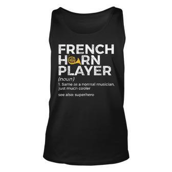 French Horn Player Definition Funny French Horn Unisex Tank Top - Seseable