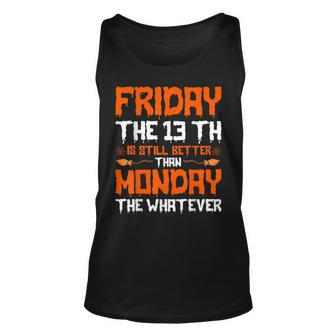 Friday The 13Th Is Still Better Than Monday Happy Halloween Tank Top | Seseable CA