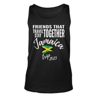 Friends That Travel Together Jamaica Girls Trip 2023 Group Unisex Tank Top - Monsterry AU
