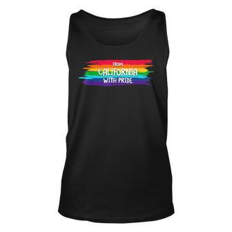 From California With Pride Lgbtq Motivational Quote Lgbt Unisex Tank Top | Mazezy