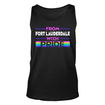From Fort Lauderdale With Pride Lgbtq Sayings Lgbt Quotes Unisex Tank Top | Mazezy