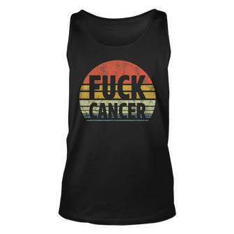 Fuck Cancer Breast Cancer Awareness Retro Distressed Tank Top | Mazezy