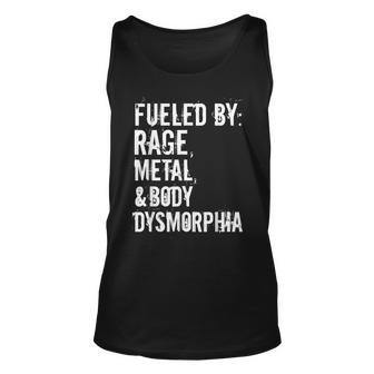 Fueled By Rage Metal And Body Dysmorphia Grunge Style Tank Top - Monsterry CA