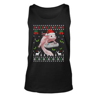 Fun Axolotl Gamer Axolotl Lover Ugly Christmas Sweater Tank Top | Mazezy