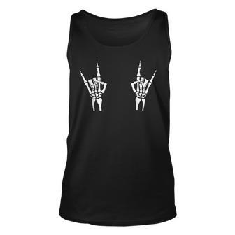Fun Rock N Roll Skeleton - Cool Rocker Gift Unisex Tank Top - Thegiftio UK
