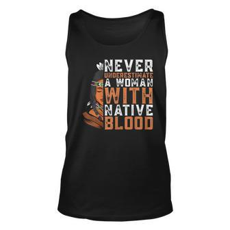 Fun Never Underestimate An Old Woman With Native Blood Old Woman Tank Top | Mazezy