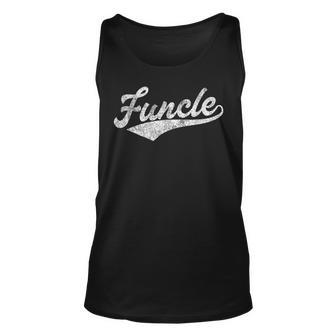Funcle Uncle Fathers Day Baseball Style Vintage Tank Top | Mazezy