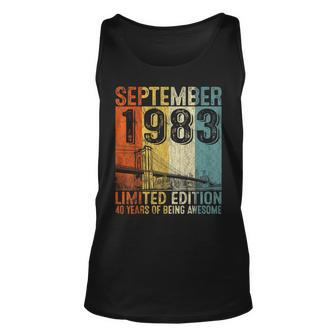 40 Year Old September 1983 Vintage 40Th Birthday Tank Top - Monsterry UK