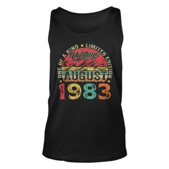 40 Years Old August 1983 Vintage 40Th Birthday Tank Top - Seseable
