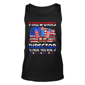 Funny 4Th Of July Shirts Fireworks Director If I Run You Run 1 Unisex Tank Top - Monsterry