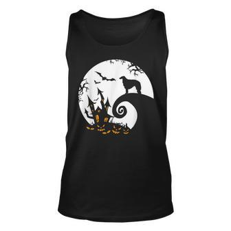 Funny Borzoi And Moon Halloween Costume Moon Funny Gifts Unisex Tank Top | Mazezy