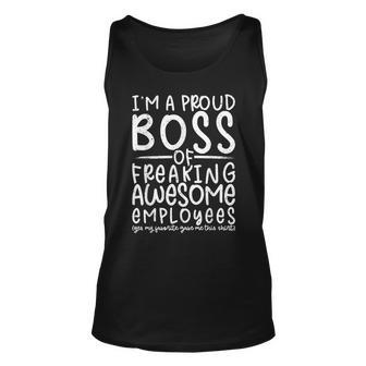 Funny Boss Manager Proud Boss Favorite Employee Boss Unisex Tank Top | Mazezy