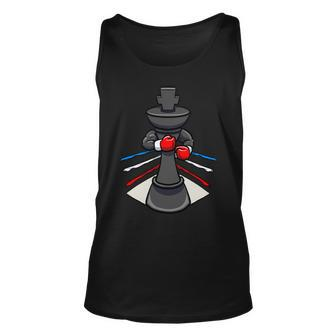 Funny Boxing Chess Piece Boxer Boxing Gloves King Unisex Tank Top - Monsterry CA