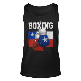 Funny Boxing Chilean Boxing Gloves Boxer Boxing Lover Chile Flag Unisex Tank Top - Monsterry AU