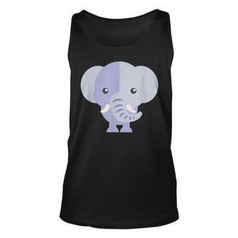 Funny Cartoon Animals Elephant Animals Funny Gifts Unisex Tank Top | Mazezy
