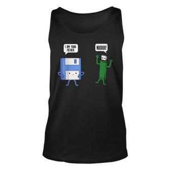 Funny Computer Engineering Im Your Father Floppy Disk Unisex Tank Top | Mazezy