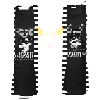 Funny Corgi Gift Incorgnito Pun Dog Lover Corgi Dog Unisex Tank Top | Mazezy