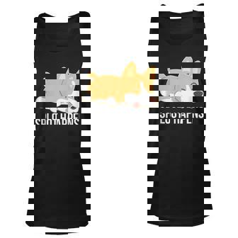 Funny Corgi Sploot Vacation Gift Lovers Unisex Tank Top | Mazezy