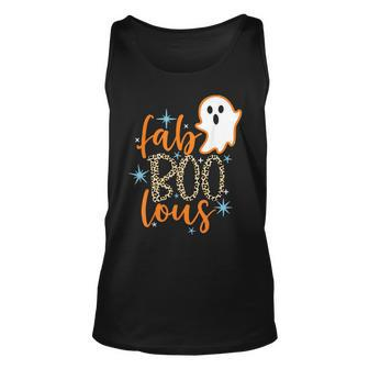 Cute Boo Ghost Halloween Fab-Boo Lous Leopard Tank Top - Seseable