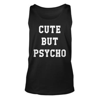 Cute But Psycho Horror Goth Emo Punk Horror Tank Top | Mazezy