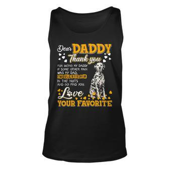 Funny Dalmatian Dear Daddy Thank You For Being My Daddy 187 Dalmatian Lover Dalmatians Dog Unisex Tank Top - Monsterry