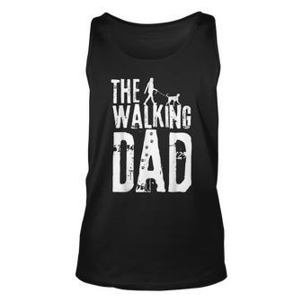 Funny Distressed Dog Owner Saying Dog Dad The Walking Dad Unisex Tank Top | Mazezy