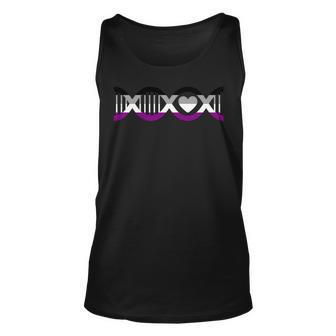 Funny Dna Heart Lgbt Gay Pride Flag Month Lgbtq Asexual   Unisex Tank Top