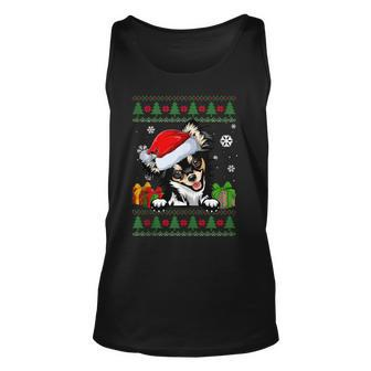 Dog Lovers Chihuahua Santa Hat Ugly Christmas Sweater Tank Top - Monsterry UK