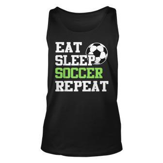 Eat Sleep Soccer Repeat Soccer Player Tank Top - Seseable