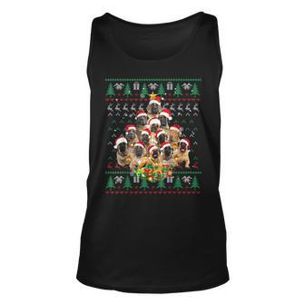 English Mastiff Christmas Tree Ugly Sweater Xmas Tank Top | Mazezy