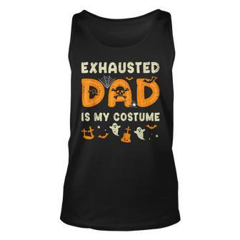 Exhausted Dad Is My Halloween Costume Tank Top - Thegiftio UK