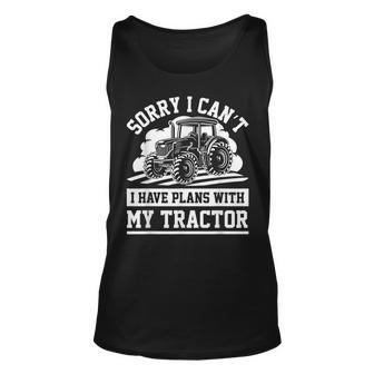 Funny Farm Tractors Farming Truck Enthusiast Saying Outfit Unisex Tank Top - Seseable