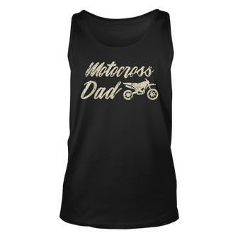 Funny Father Design Fathers Day For Lovers Motocross Unisex Tank Top | Mazezy