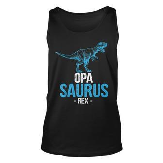 Funny Fathers Day Gift For Grandpa Opa Saurus Rex Unisex Tank Top | Mazezy