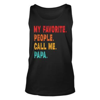 My Favorite People Call Me Papa Father Tank Top | Mazezy