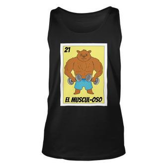 Funny Fitness Mexican Design El Musculoso _1 Unisex Tank Top - Monsterry