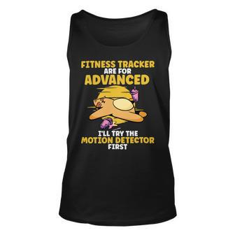 Funny Fitness Tracker Are For Advanced Work Out Sloth Unisex Tank Top - Monsterry AU