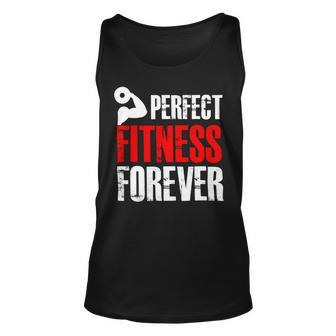 Funny Fitness Workout Perfect Fitness Forever Unisex Tank Top - Monsterry