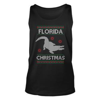 Florida Christmas Holiday Ugly Sweater Style Tank Top | Mazezy
