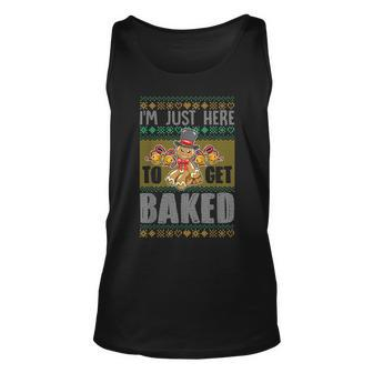 Gingerbread To Get Baked Ugly Christmas Sweaters Tank Top - Monsterry DE