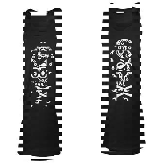 Funny Halloween Skull Motocross Motorcycle Dirt Bike Parts Unisex Tank Top | Mazezy